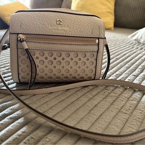 Kate Spade Beige Textured Crossbody Bag